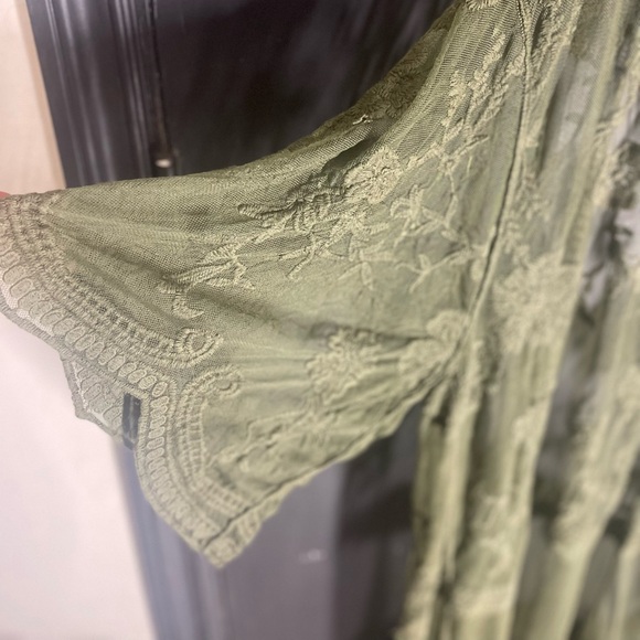 Dizzy Gal Olive Green Lace Cover-Up size S - Picture 5 of 5